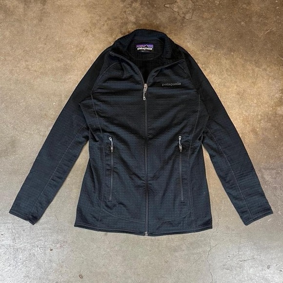 Patagonia Jackets & Blazers - Patagonia R1 Full Zip Fleece Jacket Black Womens XS 40138 Polartec Power Grid